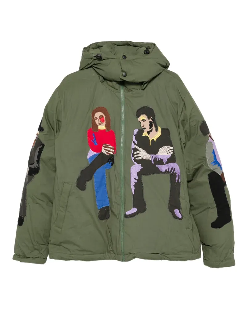 KidSuper Kapuzenjacke mit Stickerei - Grün Grün