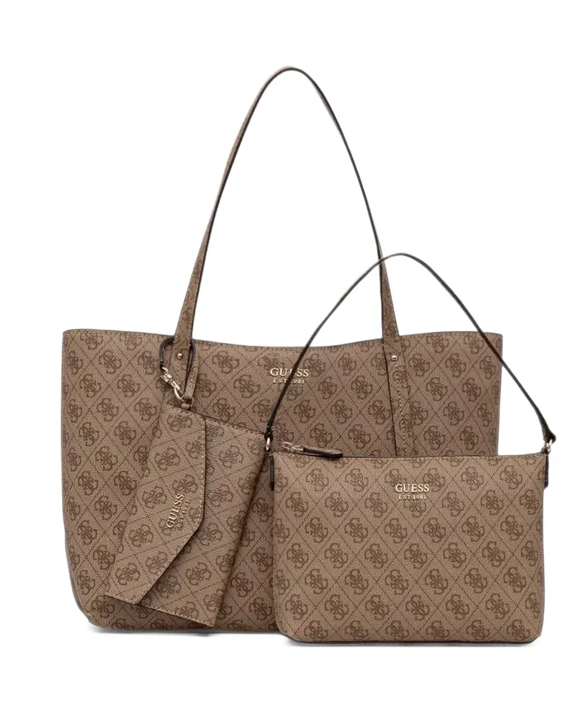 Guess Brenton monogram-print tote bag - Braun Braun