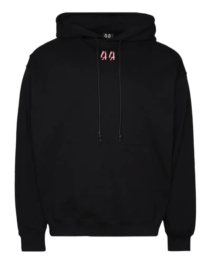 44 LABEL GROUP Langärmeliger Hoodie - Schwarz Schwarz