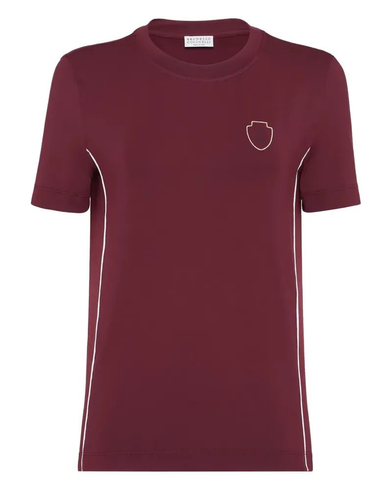 Brunello Cucinelli T-Shirt mit Logo-Detail - Rot Rot