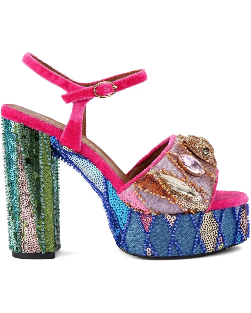 Kurt Geiger Plateau-Sandalen mit Pailletten 125mm - Rosa Rosa