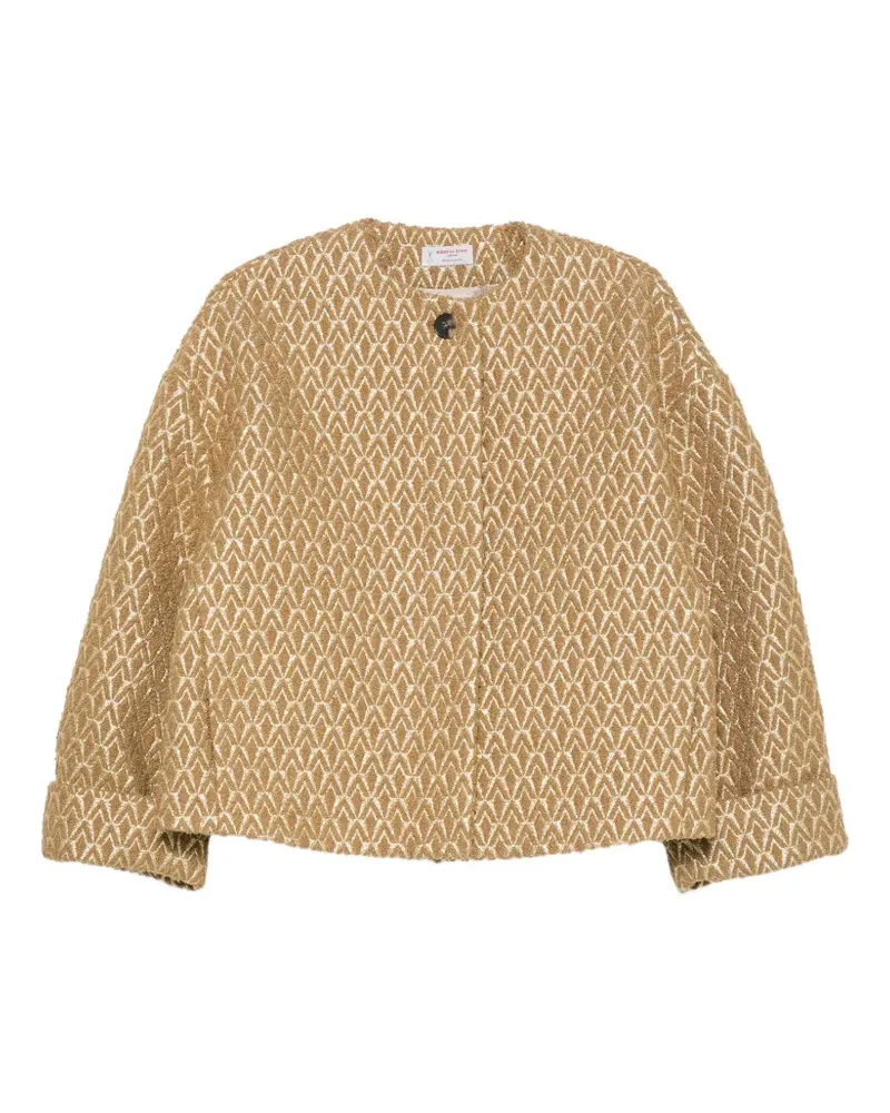 Alberto Biani Jacke aus geometrischem Jacquard - Gold Gold