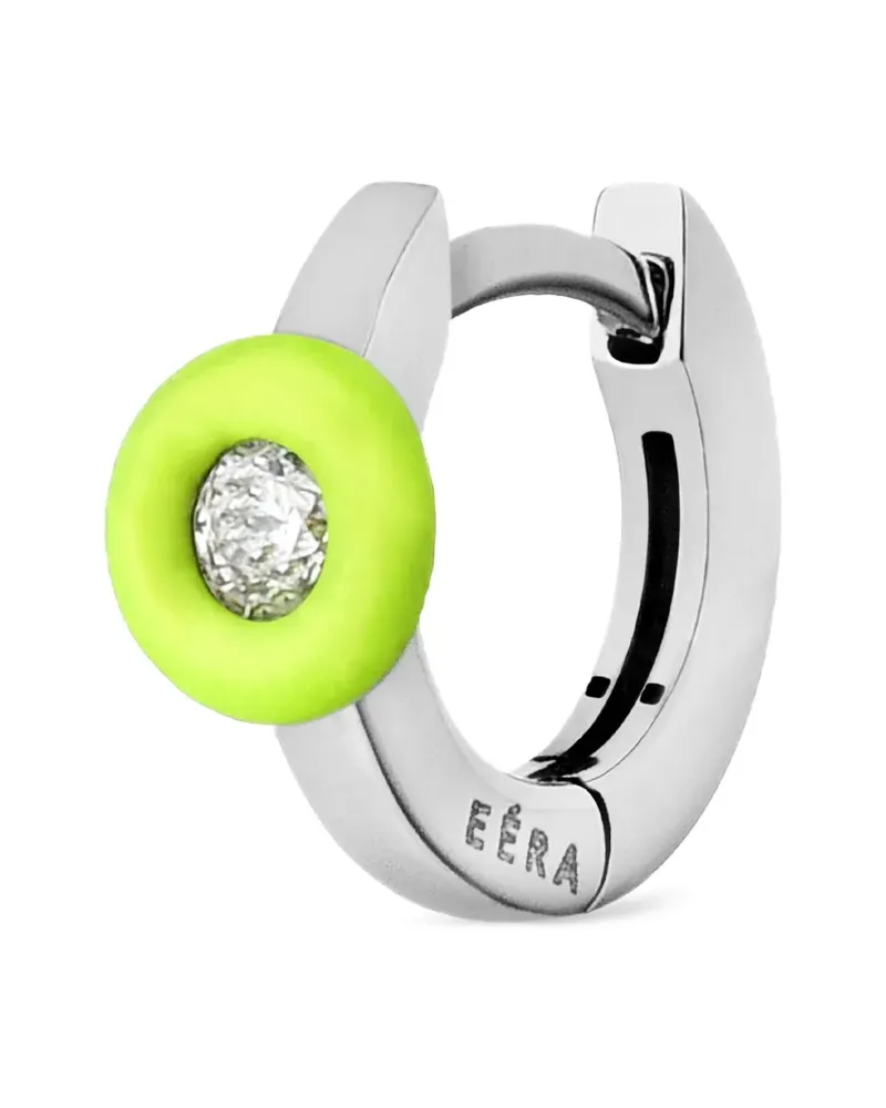 EÉRA 18kt einzelne Weißgoldcreole Weiß