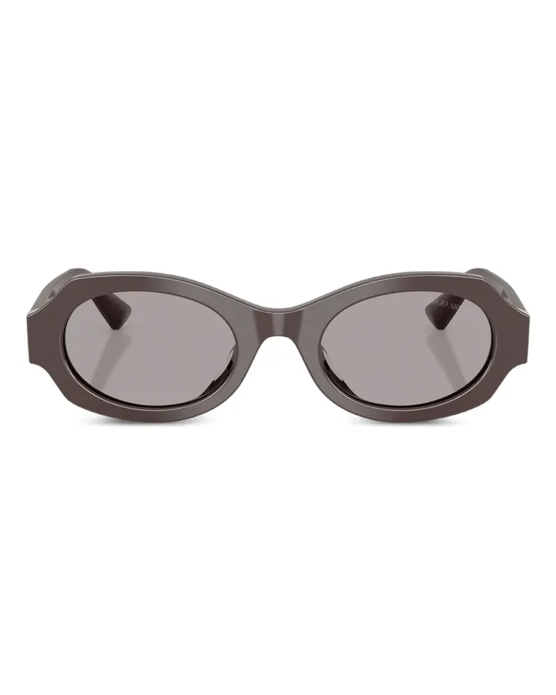 Giorgio Armani oval-frame sunglasses - Braun Braun