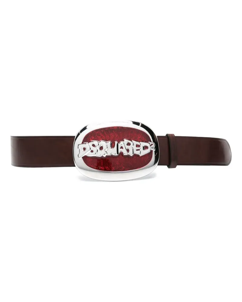 Dsquared2 Gürtel mit Logo-Schnalle - Braun Braun