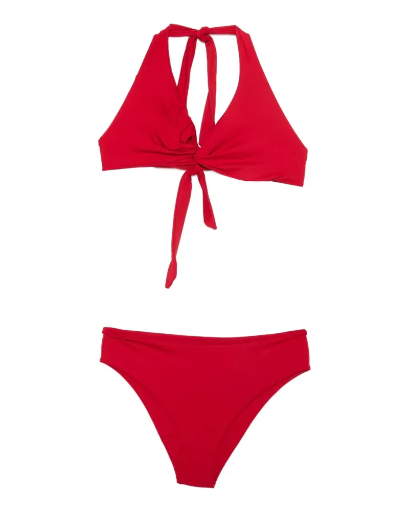 FISICO-Cristina Ferrari Neckholder-Bikini mit Schnürung - Rot Rot
