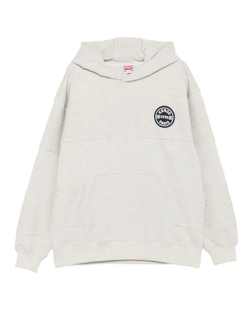 Kenzo Hoodie mit Logo-Patch - Grau Grau