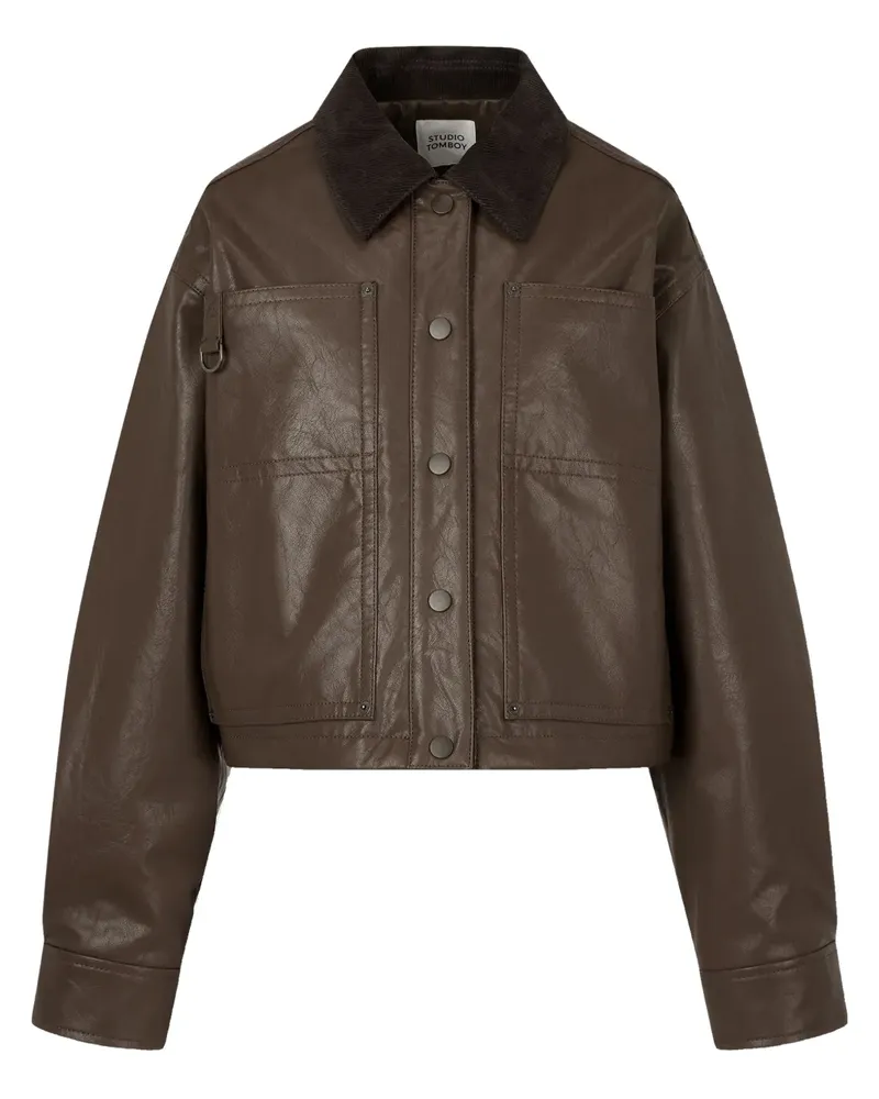 STUDIO TOMBOY Jacke aus Faux-Leder - Braun Braun