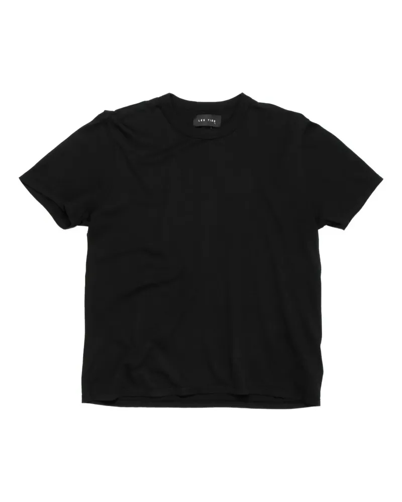 LES TIEN T-Shirt mit gebundenem Kragen - Schwarz Schwarz