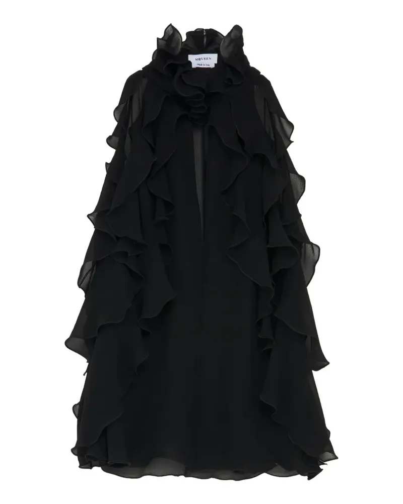 Alexander McQueen Top mit Rüschen - Schwarz Schwarz