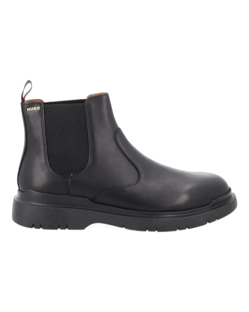 HUGO BOSS Chelsea-Boots mit Logo-Schild - Schwarz Schwarz