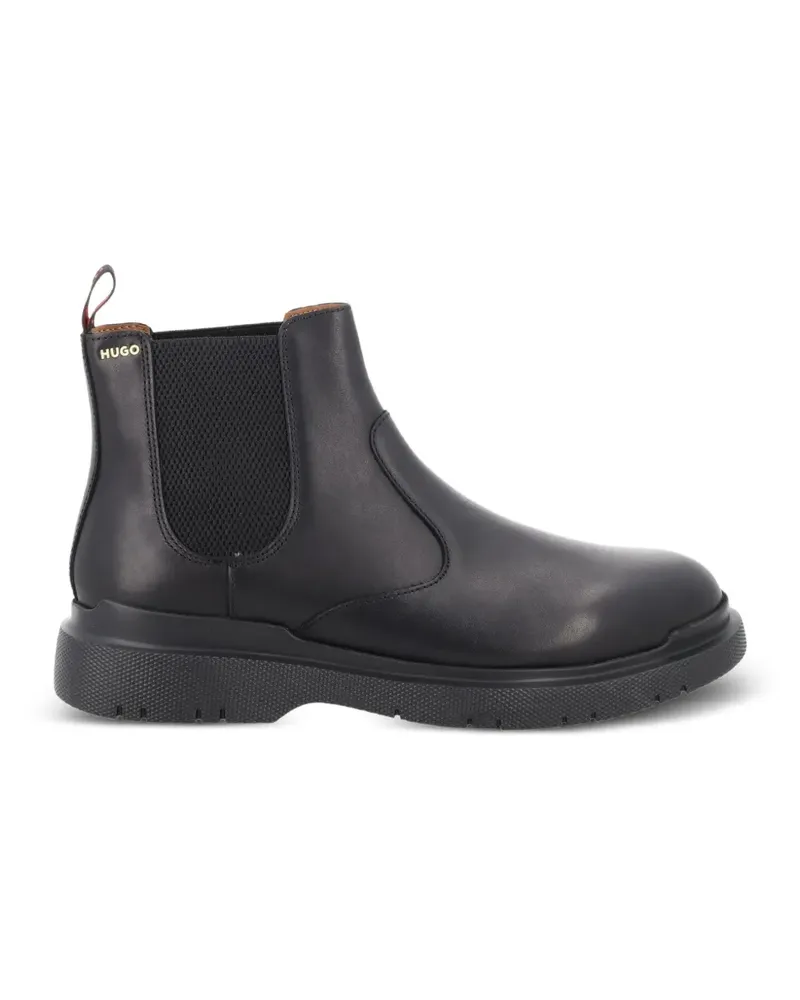 HUGO BOSS Chelsea-Boots mit Logo-Schild - Schwarz Schwarz