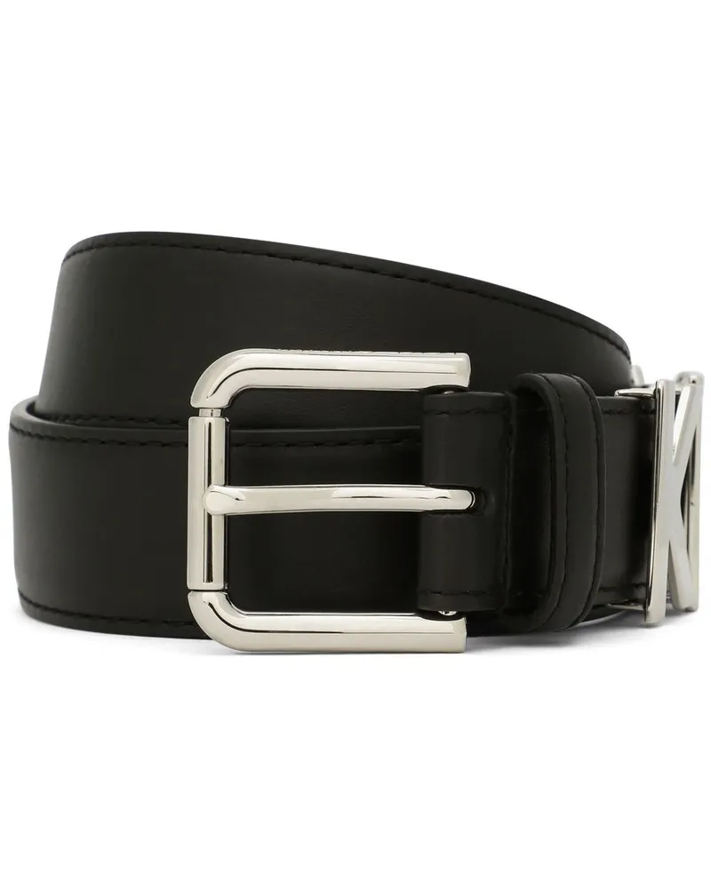 Dolce & Gabbana KIM DOLCE&GABBANA Gürtel mit Logo - Schwarz Schwarz