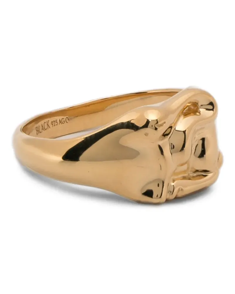Maria Black Rabbit mini signet ring - Gold Gold