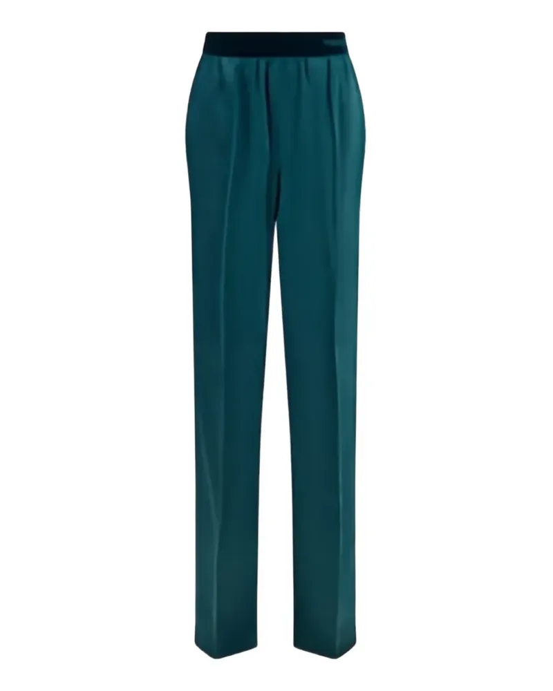 Tom Ford Seidenhose mit Logo-Bund - Blau Blau