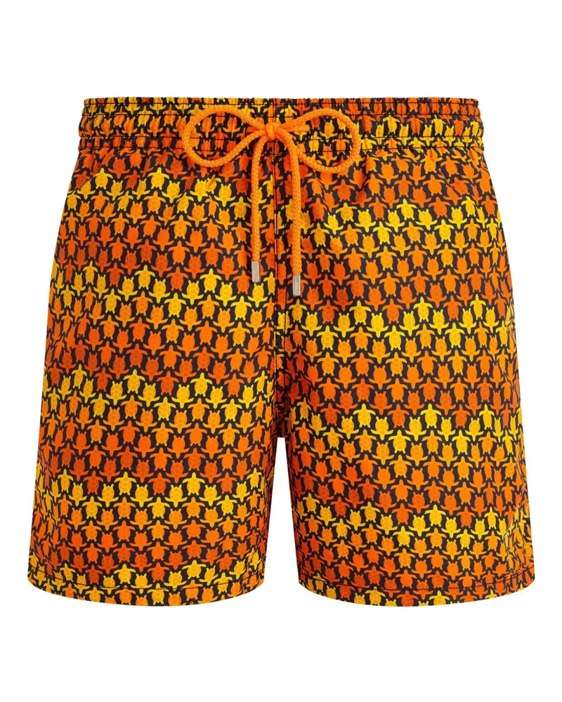 Vilebrequin Herringbones Turtles Badeshorts - Orange Orange