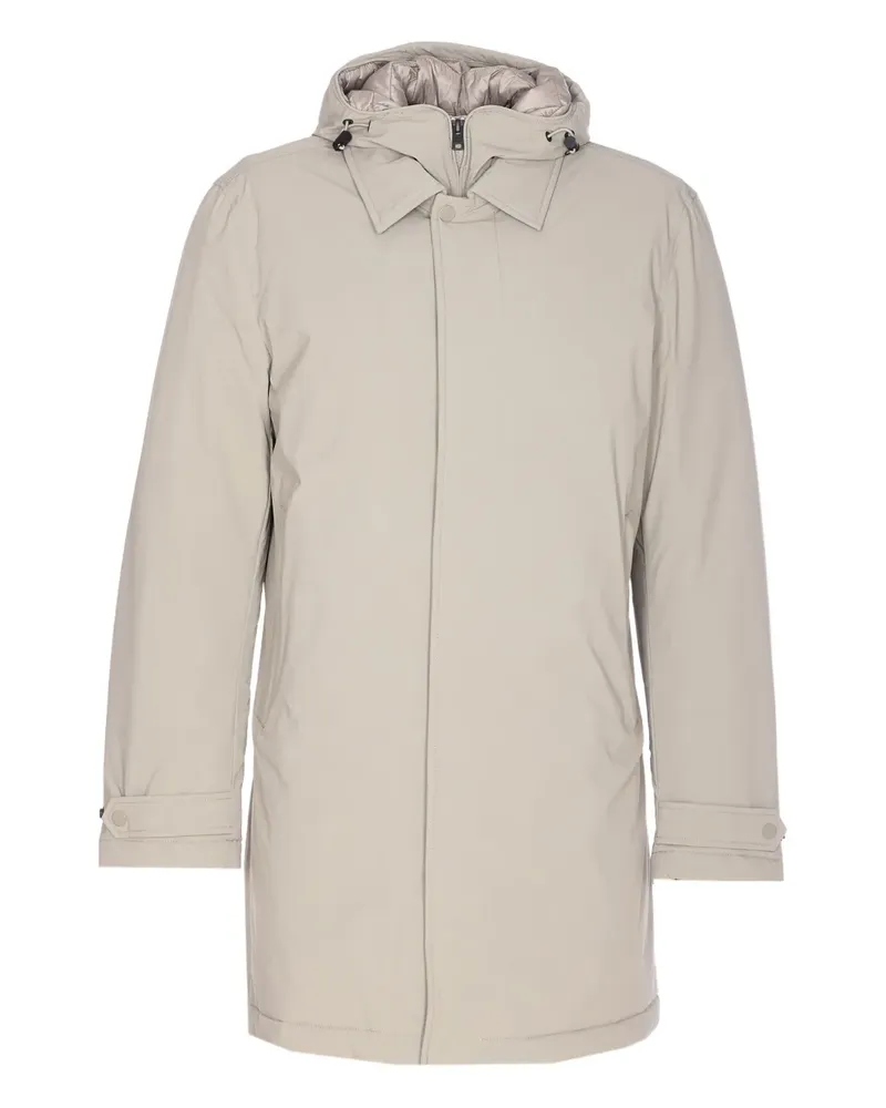 Woolrich zip hooded parka - Nude Nude