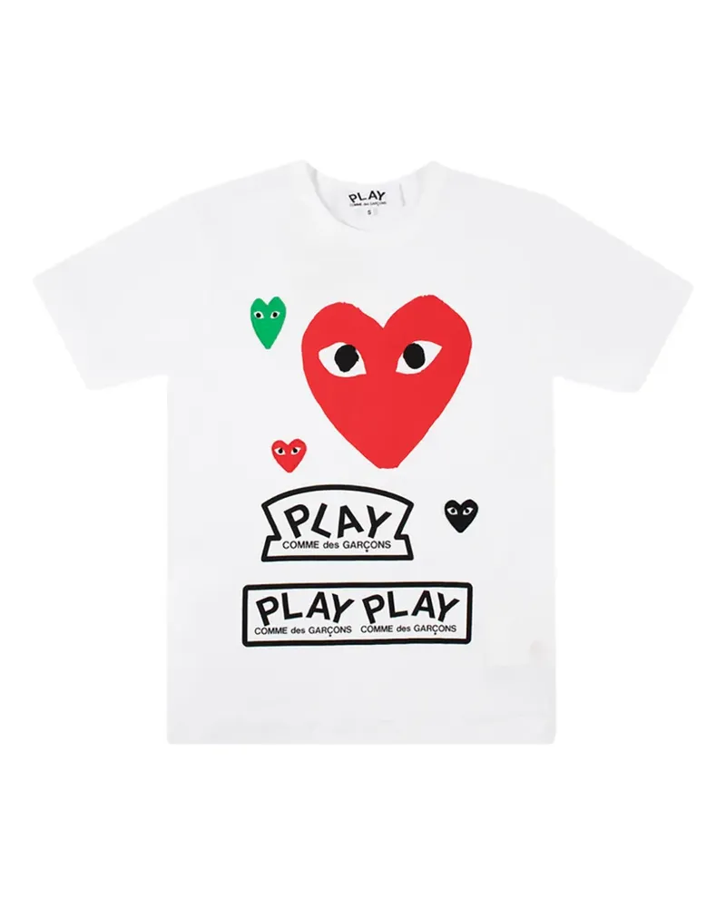 Comme des Garçons T-Shirt mit Logo-Print - Weiß Weiß