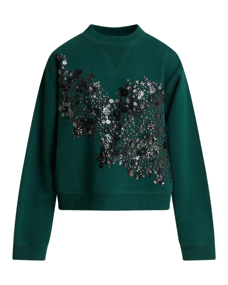 Essentiel Sweatshirt mit Pailletten - Grün Grün