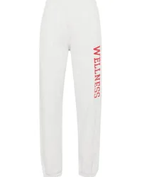 SPORTY & RICH Melierte Hose mit Logo Grau