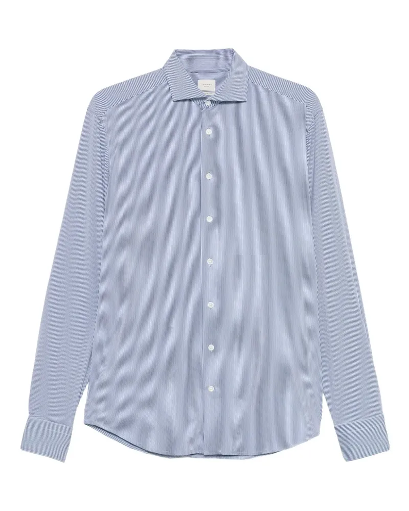 Traiano Milano striped long-sleeved shirt - Blau Blau