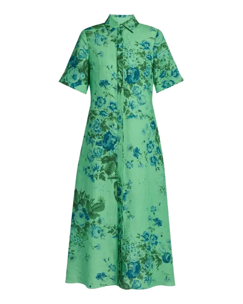 Erdem Kleid mit Muster - Grün Grün