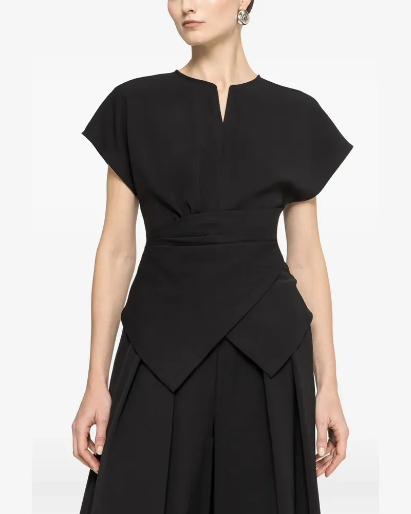 NISSA short-sleeve top - Schwarz Schwarz