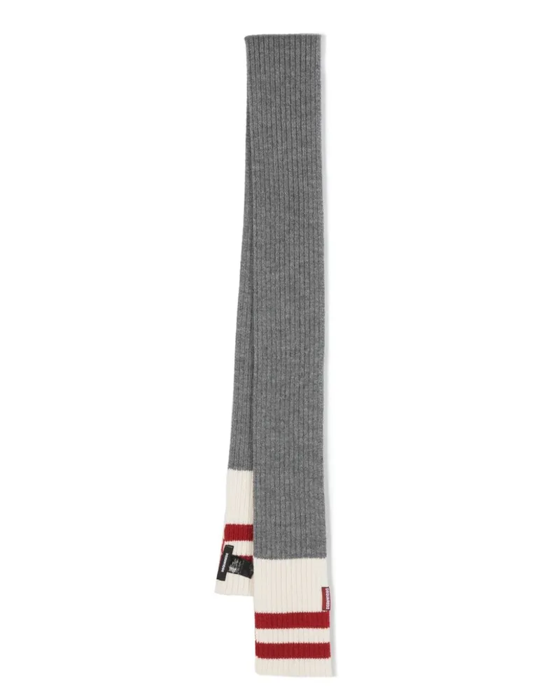 Dsquared2 Schal mit Streifendetail - Grau Grau