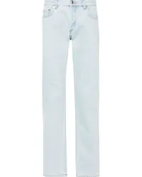 A.P.C. Halbhohe New Standard Straight-Leg-Jeans Blau