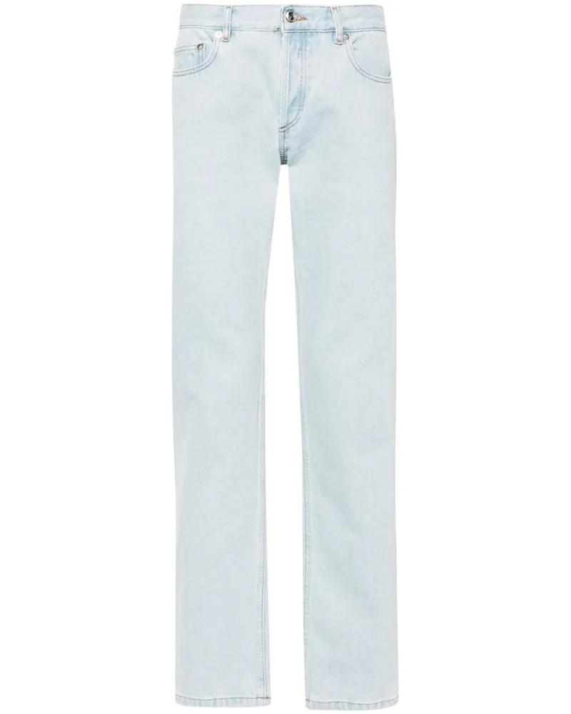 A.P.C. Halbhohe New Standard Straight-Leg-Jeans Blau