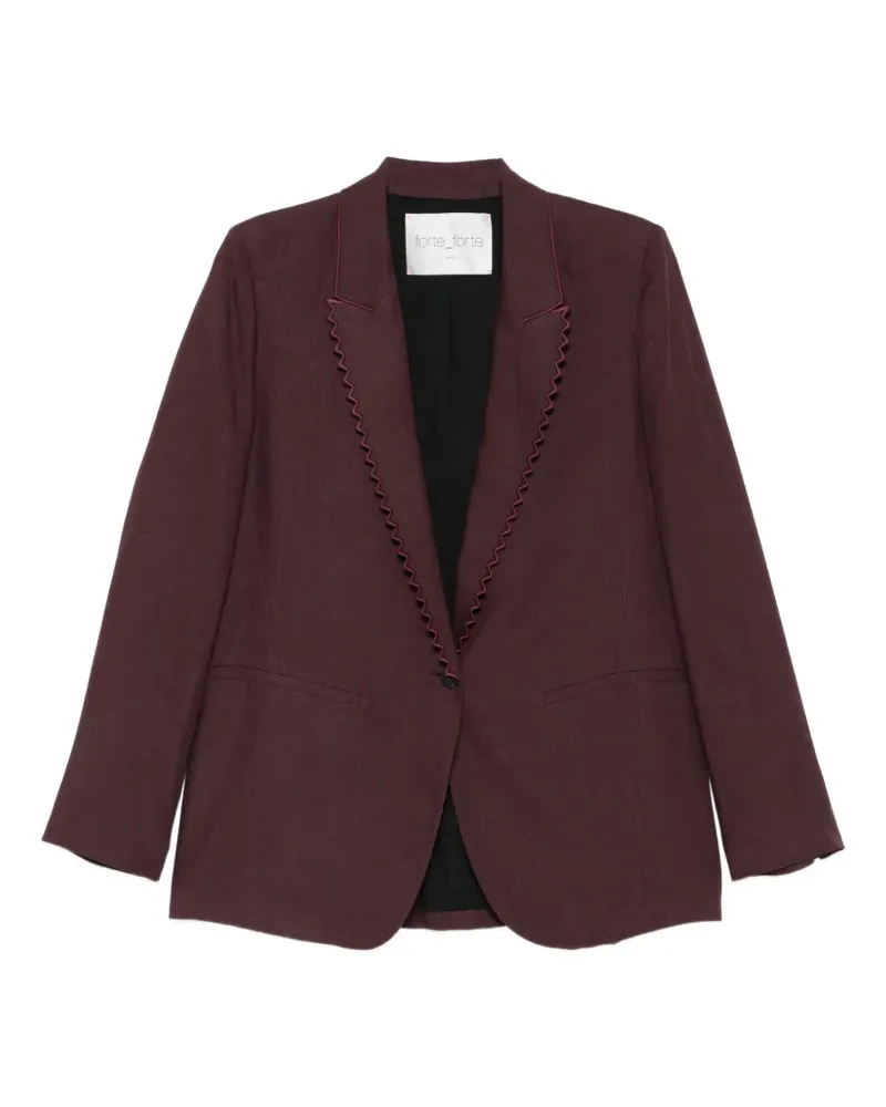 forte_forte scalloped-edge peak-lapel blazer - Violett Violett