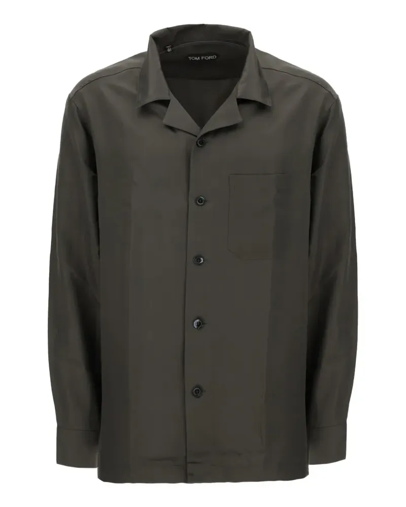 Tom Ford silk camp-collar shirt - Grau Grau
