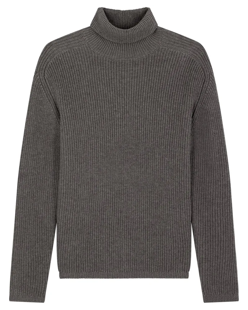 FURSAC Grob gestrickter Rollkragenpullover Grau