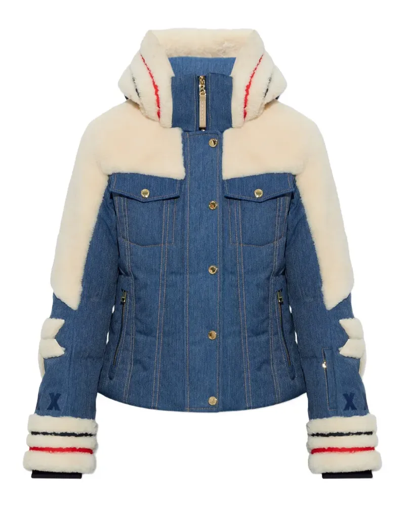 Bogner shearling-trimmed padded ski jacket - Blau Blau