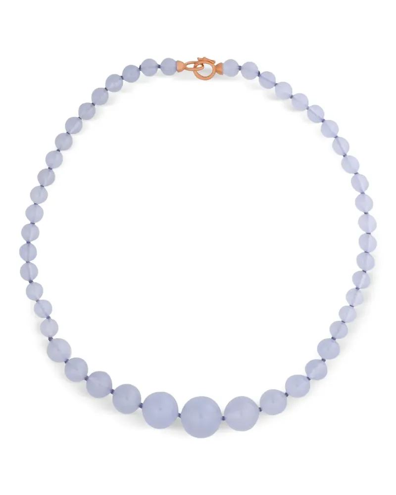 Irene Neuwirth 18kt Graduated Gumball Rotgoldhalskette mit Chalcedon - Rosa Rosa