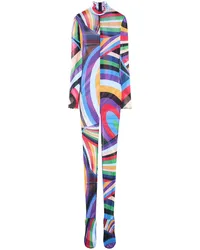 Emilio Pucci Semi-transparenter Jumpsuit aus Tüll Blau