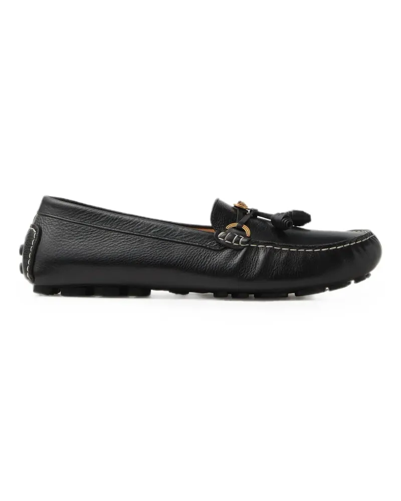 Versace Robin leather driving shoes - Schwarz Schwarz