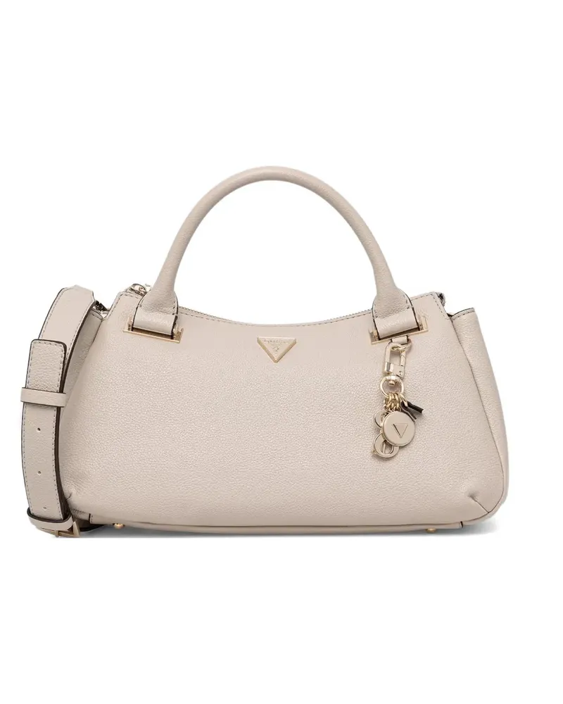 Guess Evie pebbled logo-plaque tote bag - Nude Nude