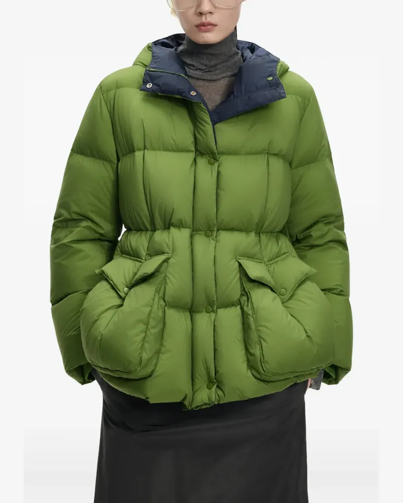 JNBY Gesteppte Kapuzenjacke - Grün Grün