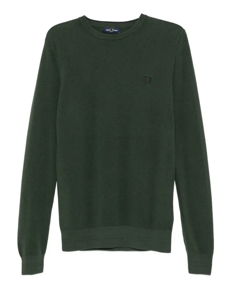 Fred Perry Piqué Stitch sweater - Grün Grün