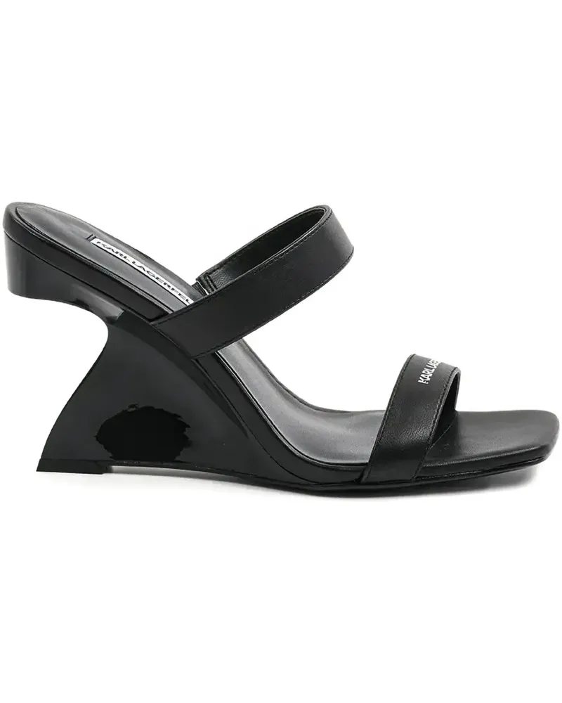 Karl Lagerfeld Sandalen mit Logo-Print 90mm - Schwarz Schwarz