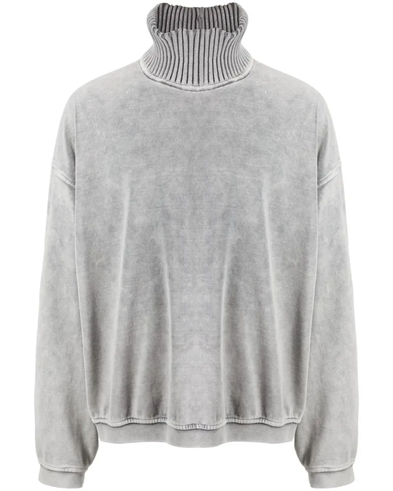 Alexander Wang Rollkragenpullover mit tiefen Schultern Grau