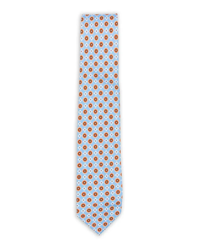 BARBA floral-print tie - Blau Blau