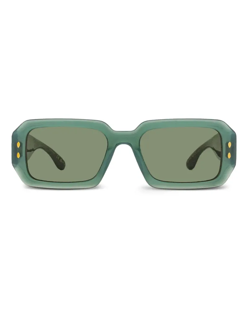 Isabel Marant Sonnenbrille mit eckigem Gestell - Grün Grün