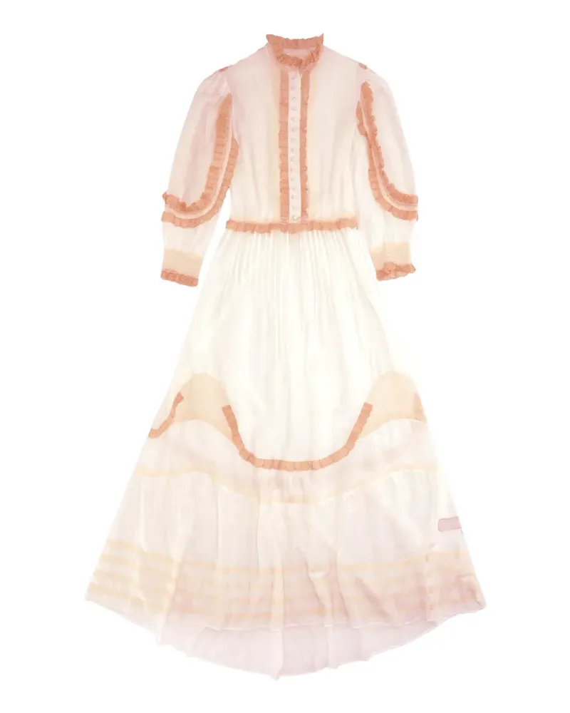 Fortela Astrid broderie anglaise lace maxi dress - Weiß Weiß