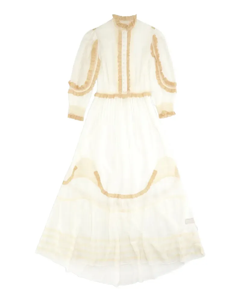 Fortela Astrid broderie anglaise lace maxi dress - Weiß Weiß