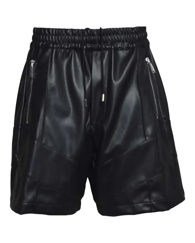 Dsquared2 Ledershorts mit Reißverschlusstaschen - Schwarz Schwarz