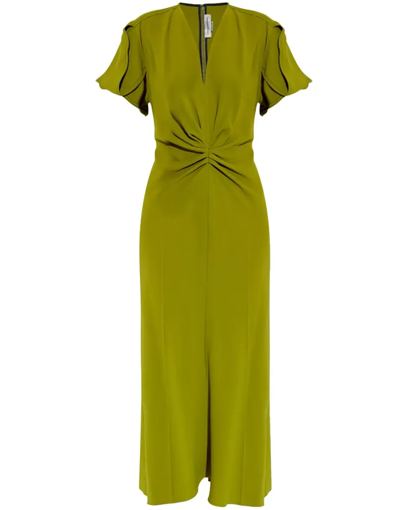 Victoria Beckham Kleid mit V-Ausschnitt - Grün Grün