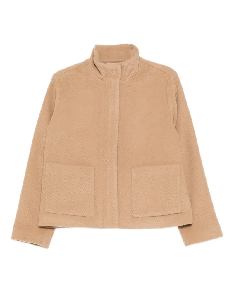 Eileen Fisher Jacke mit Fischgrätenmuster - Braun Braun
