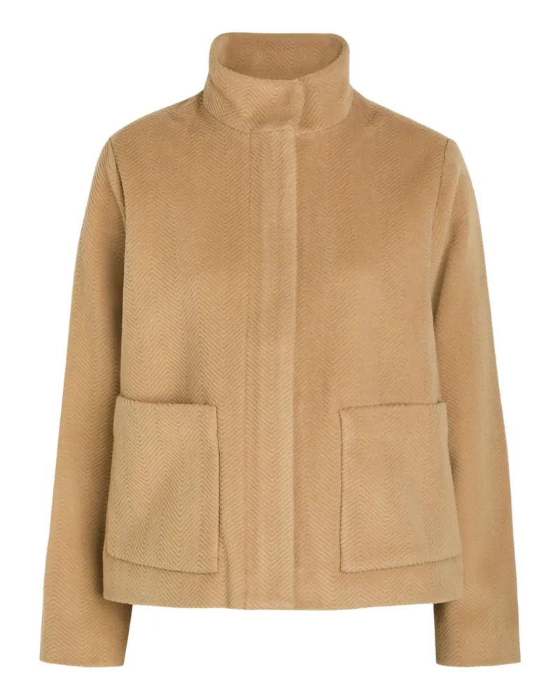 Eileen Fisher herringbone pocket jacket - Nude Nude